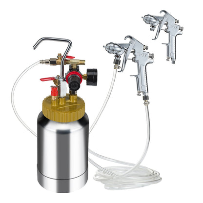 Sprayfärgstryckbehållare, 2L/0,5gal lättviktsluftfärgstryckbehållare, 1,8 mm munstycke Sprayfärgpistol 3m slangar för heminredning Arkitektur Konstruktion Bilmålning, 45PSI Max