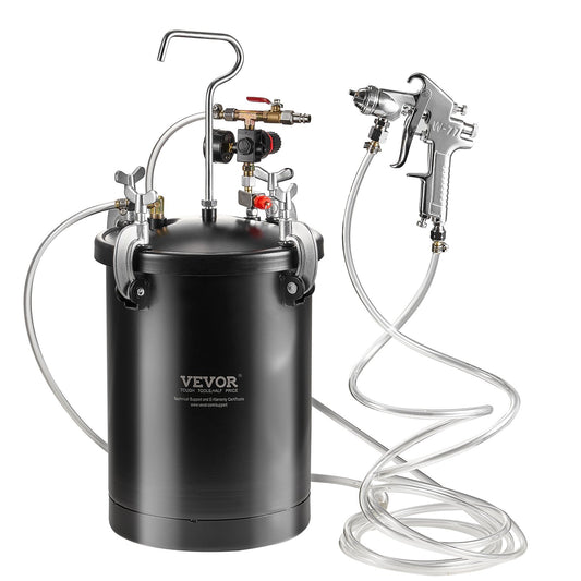 Sprayfärg tryckkärltank 15L/3,75gal Spraypistolslangar Tryckmätare