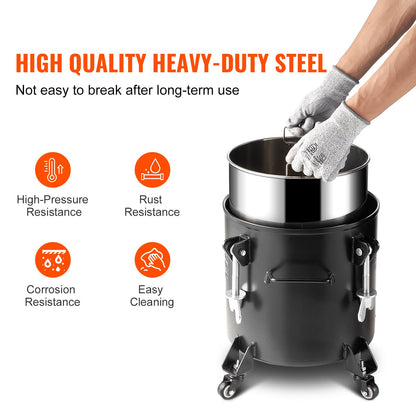 Sprühfarbe Druckbehälter Tank 20L/5gal mit Rädern Leck Reparatur Dichtmittel