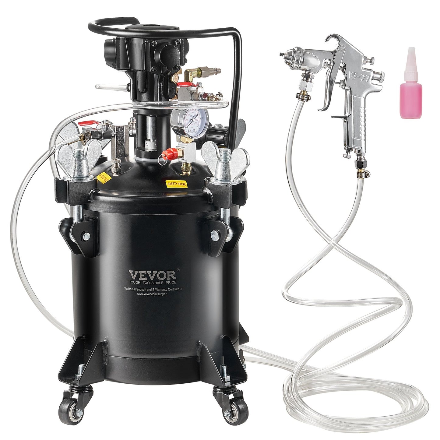 Spray Paint Pressure Pot Tank 10 L/2,5 gal Helautomatisk omrörning 70 psi