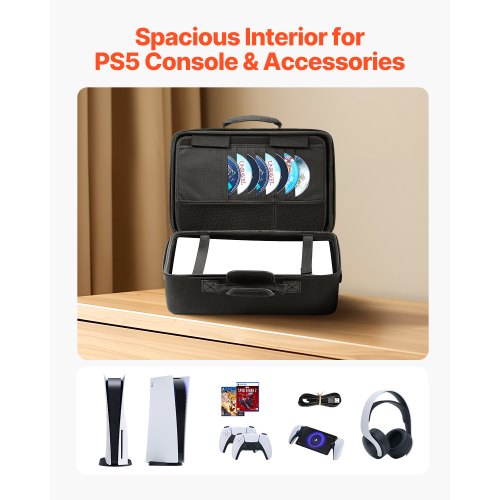 PS5 Bärväska Resväska för Playstation 5 Stötsäker EVA Mjukt Foder |  EU