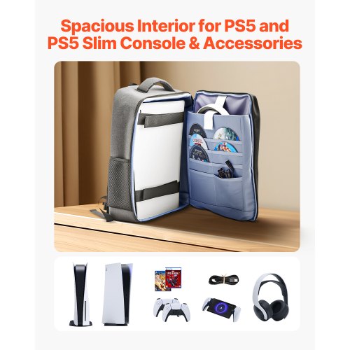PS5 Rucksack Doppel-Umhängetasche für Playstation 5 PS5 Slim Nylon | EU