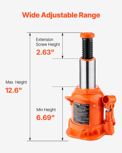 Hydraulic Bottle Jack 20 Ton Manual High Lift Car Workshop