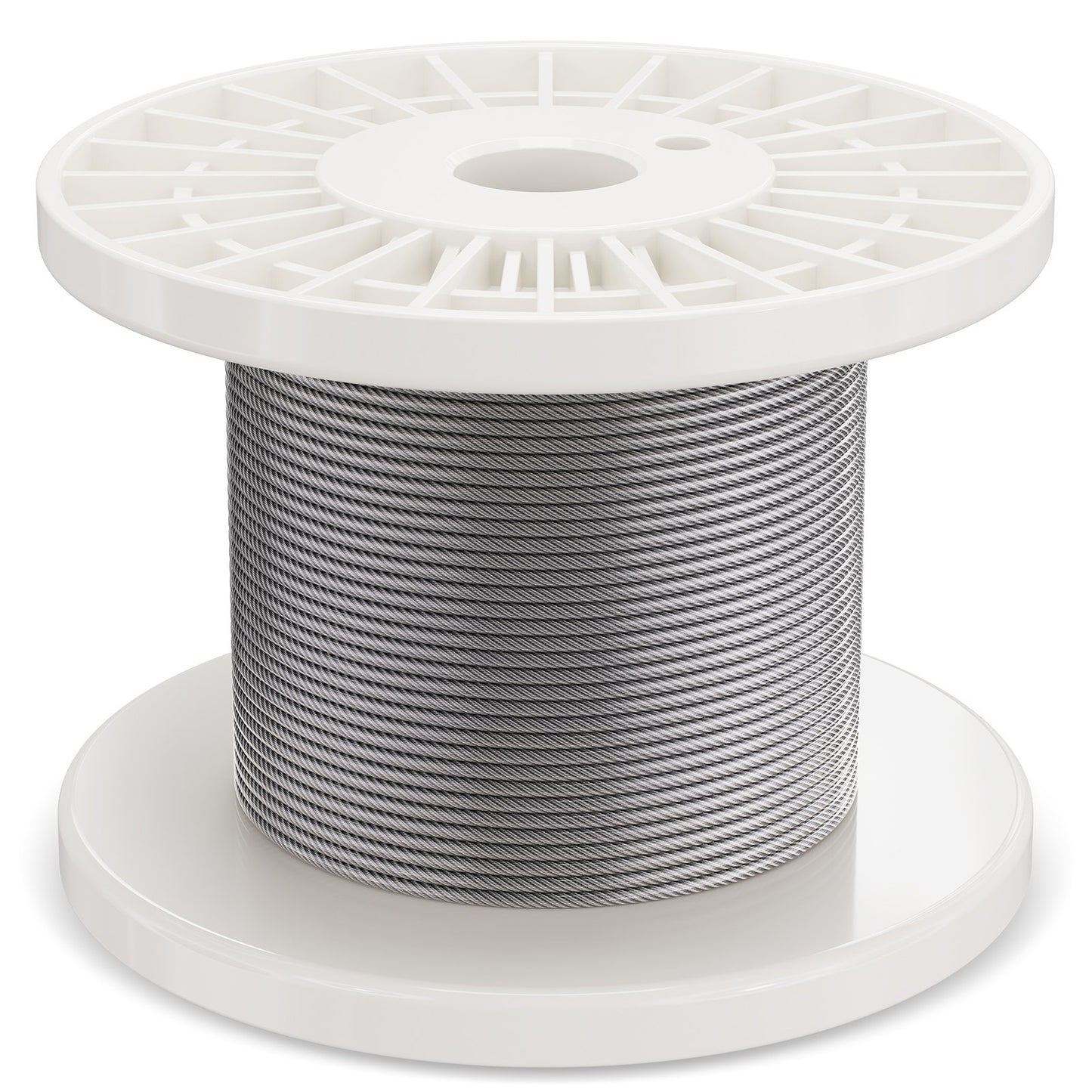T304 kabel i rostfritt stål 1/8" 7x7 stålvajer 100 fot kabelräcke