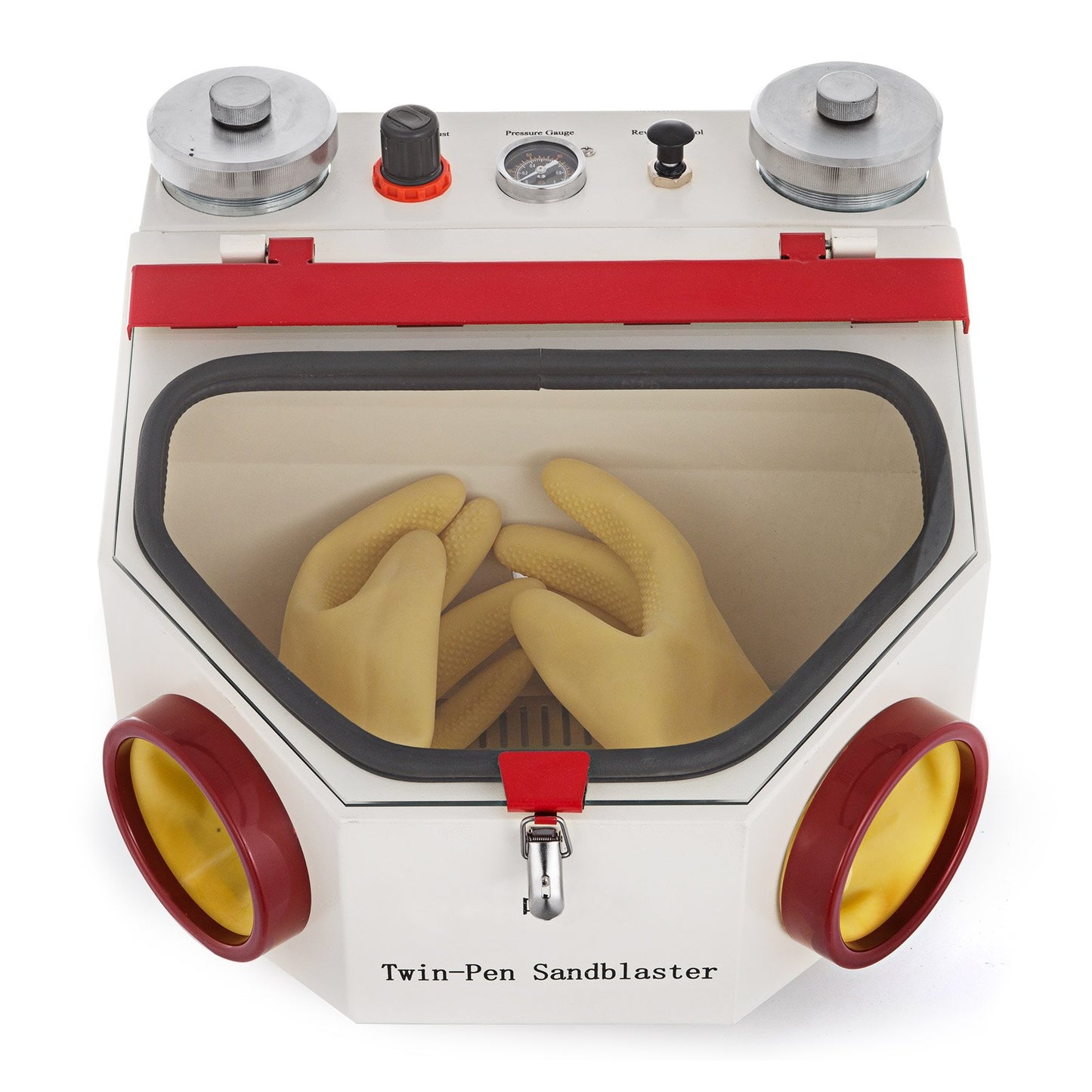 Dental Sandblaster 2 Pen + 2 Tankar Dental Lab Sandblaster med LED-ljus och fönstersandblåsare med stor vy med fotpedalkontroll