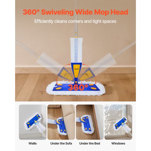 Spraymopp Återfyllningsbar Vattentank Tvättbar Mikrofiberdyna för Trägolv |  EU