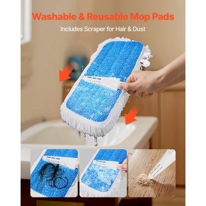 Spraymopp Återfyllningsbar Vattentank Tvättbar Mikrofiberdyna för Trägolv |  EU