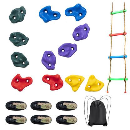 Ninja Tree Climbing Kit 12 klättring rymmer 6 spärrremmar klätterstege