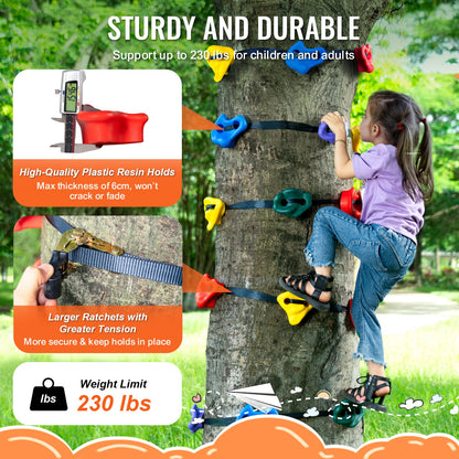 Ninja Tree Climbing Kit 20 Tree Climbing rymmer 6 spärrband utomhus