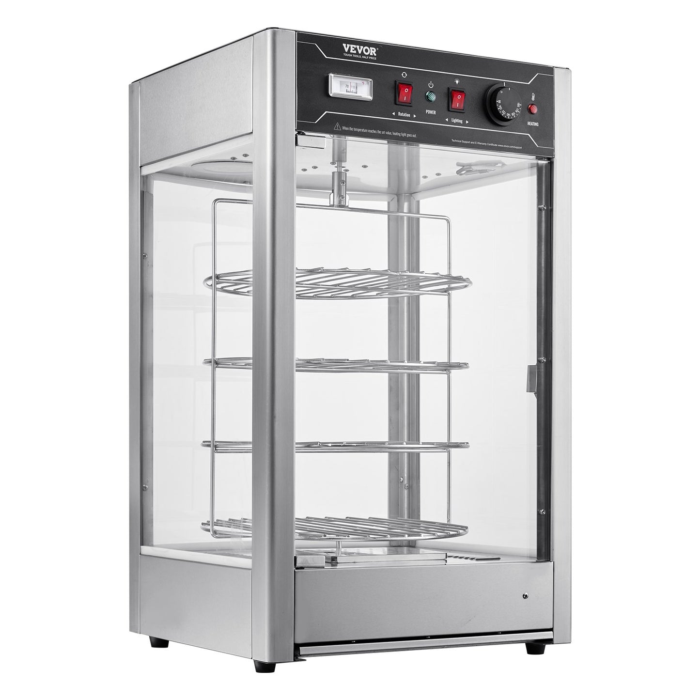 Speisenwärmer-Display für 14"-Pizza, 4-lagiger kommerzieller Pizzawärmer, elektrisch