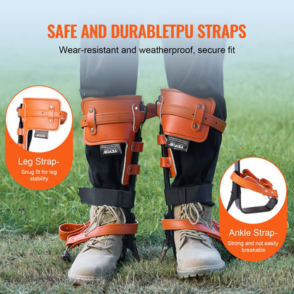 Trädklättringspiggar Klättersporrar Legerat stål Arboristutrustning Orange