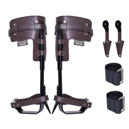 Trädklättringspiggar Klättersporrar Legerat stål Arboristutrustning Brun