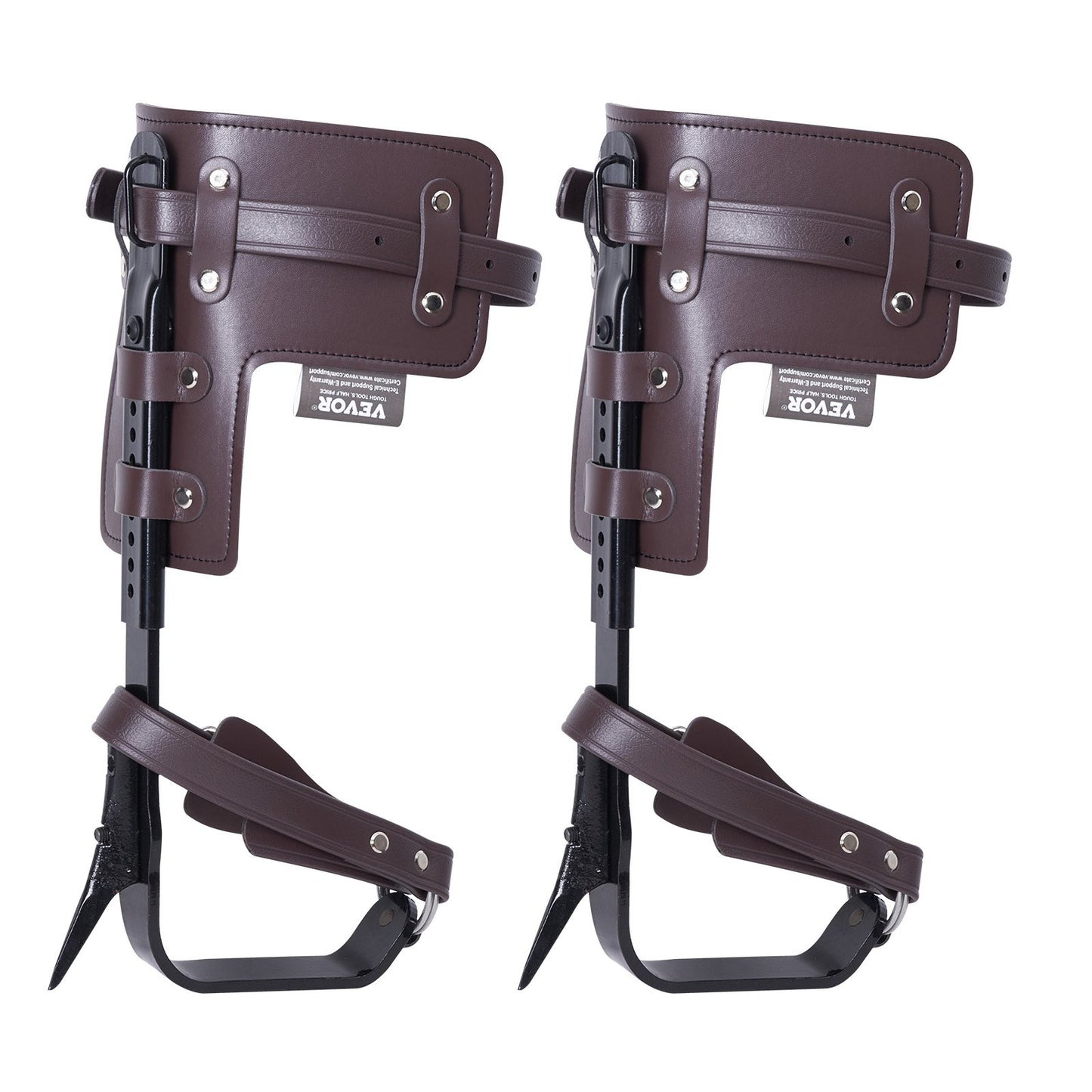 Trädklättringspiggar Klättersporrar Legerat stål Arboristutrustning Brun