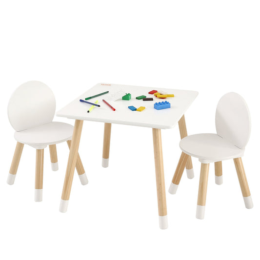 Kids bord och 2 stolar set, småbarn bord och stolar set, barn multiaktivitetsbord för konst, hantverk, läsning, lärande