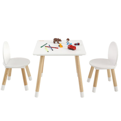 Kids bord och 2 stolar set, småbarn bord och stolar set, barn multiaktivitetsbord för konst, hantverk, läsning, lärande