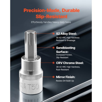 Bit socket set 107-piece SAE and metric hex/torx/E-torx/tamper-proof/extra long | EU