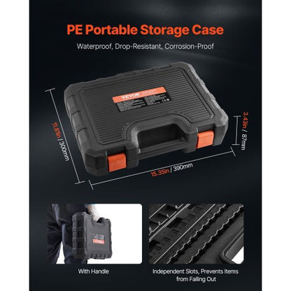 Bit socket set 107-piece SAE and metric hex/torx/E-torx/tamper-proof/extra long | EU