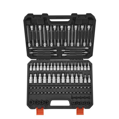 Bit socket set 107-piece SAE and metric hex/torx/E-torx/tamper-proof/extra long | EU