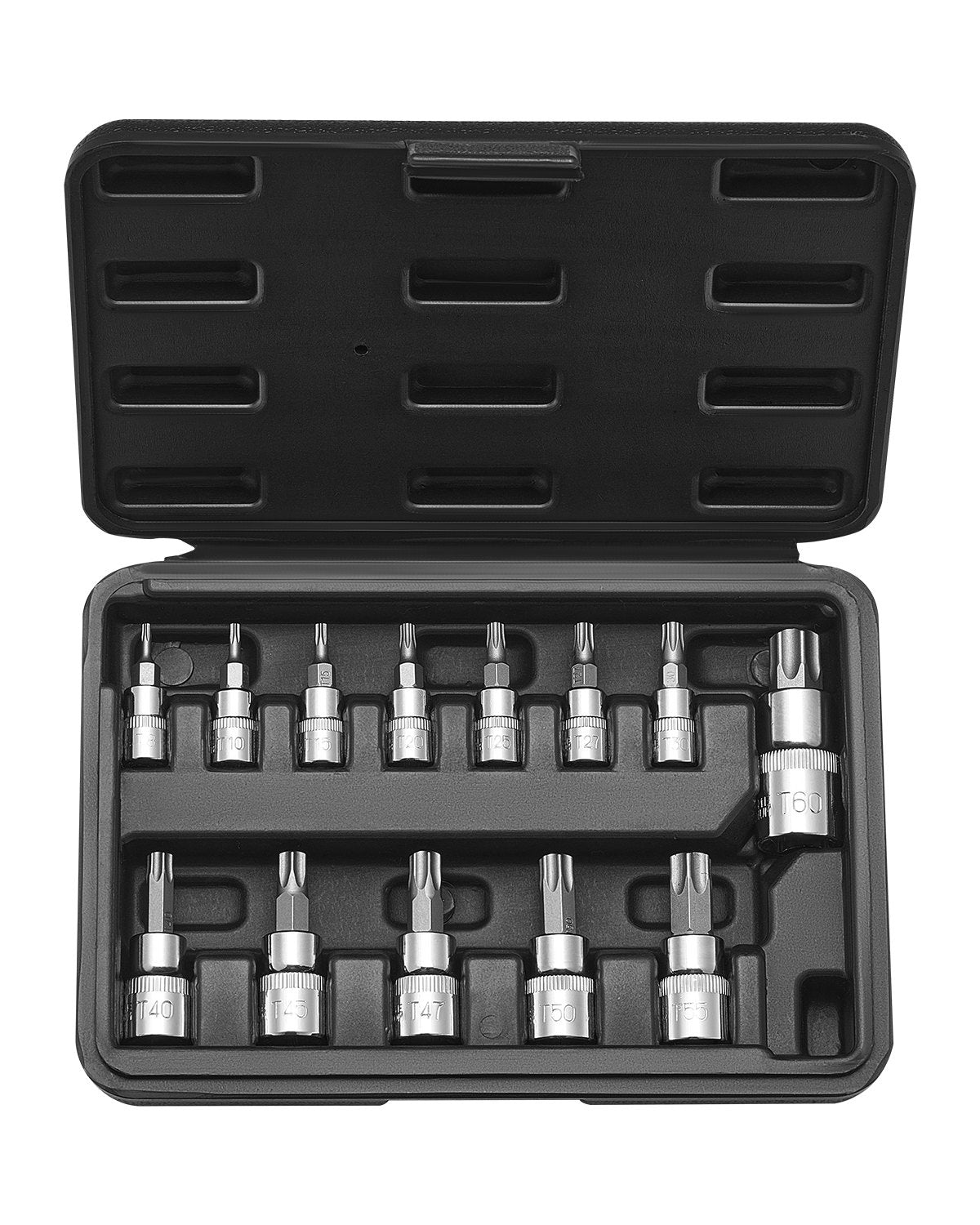 Torx Bits Socket Set 13-piece Star T8 - T60 Set S2 Alloy steel and Cr-V steel