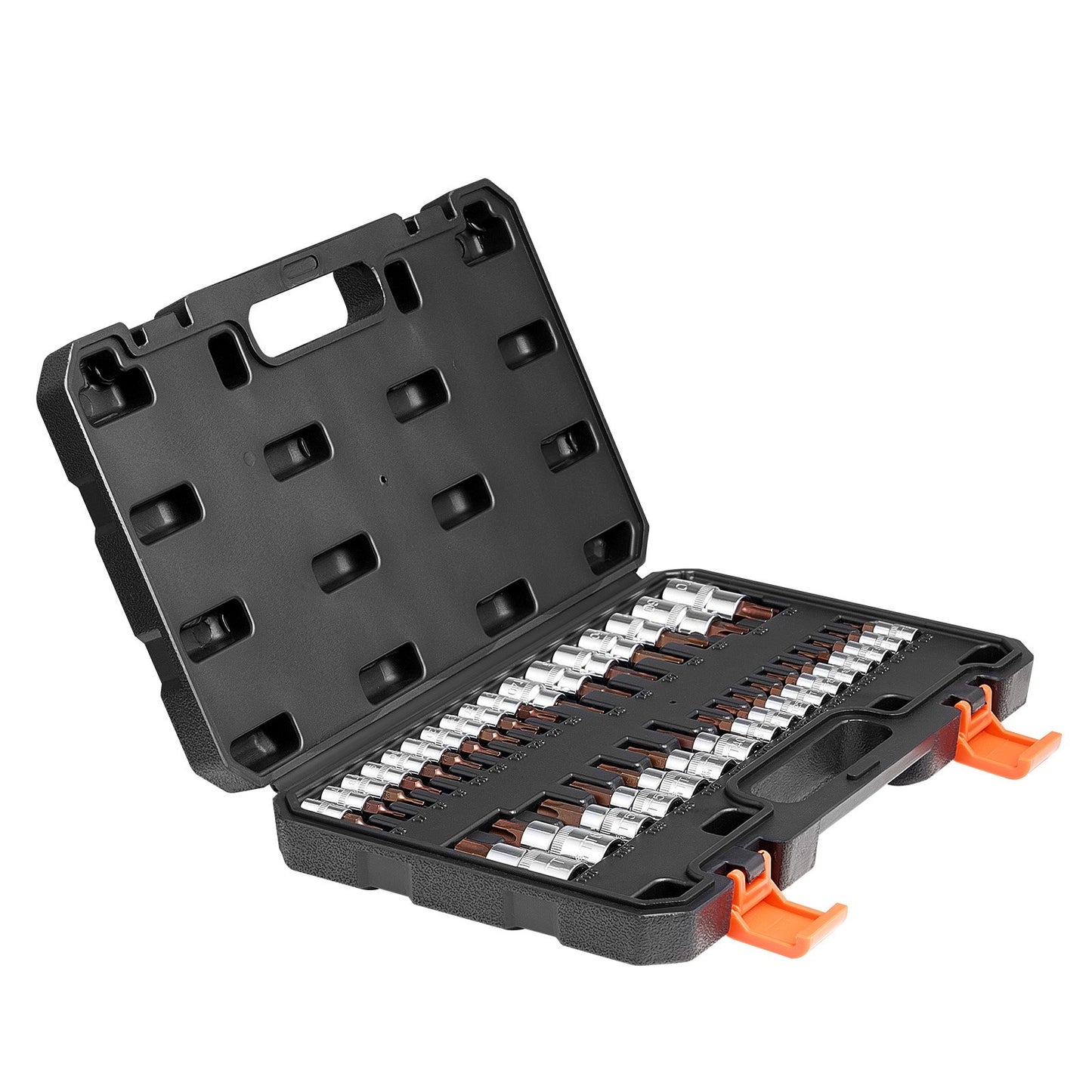 Torx Bits Sockel Set 34-delad Solid Star och manipuleringssäker T6-T70 S2 Legerat stål