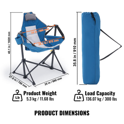 Camping Chair Hammock Chair 300 lbs Load Capacity Hammock Folding Chair