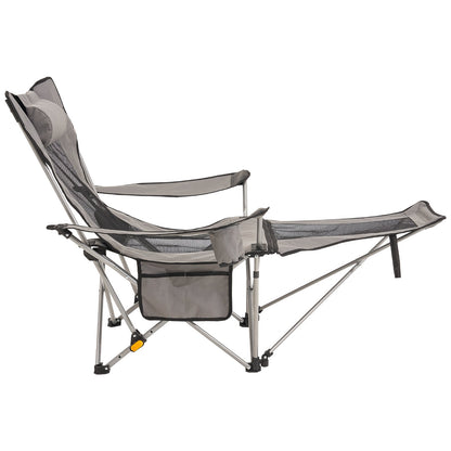 Reclining Camping Chair Folding Chair 330 lbs Load for Home and Outdoor