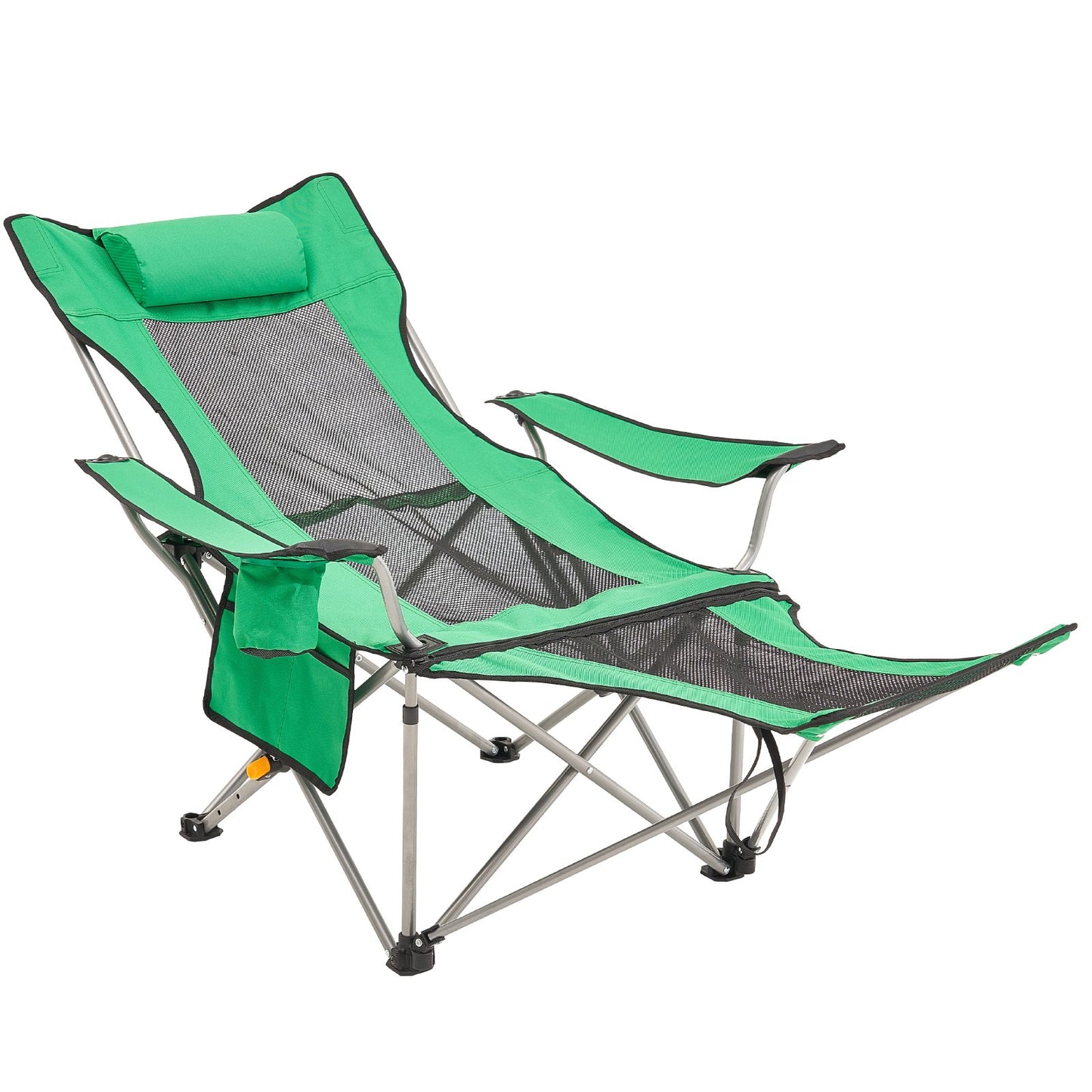 Reclining Camping Chair Portable Chair 330 lbs Load for Home and Outdoor