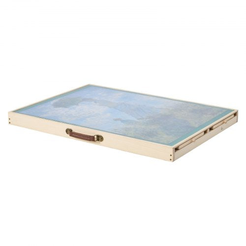 1500-piece puzzle board with folding legs, portable wooden jigsaw, 86x63cm