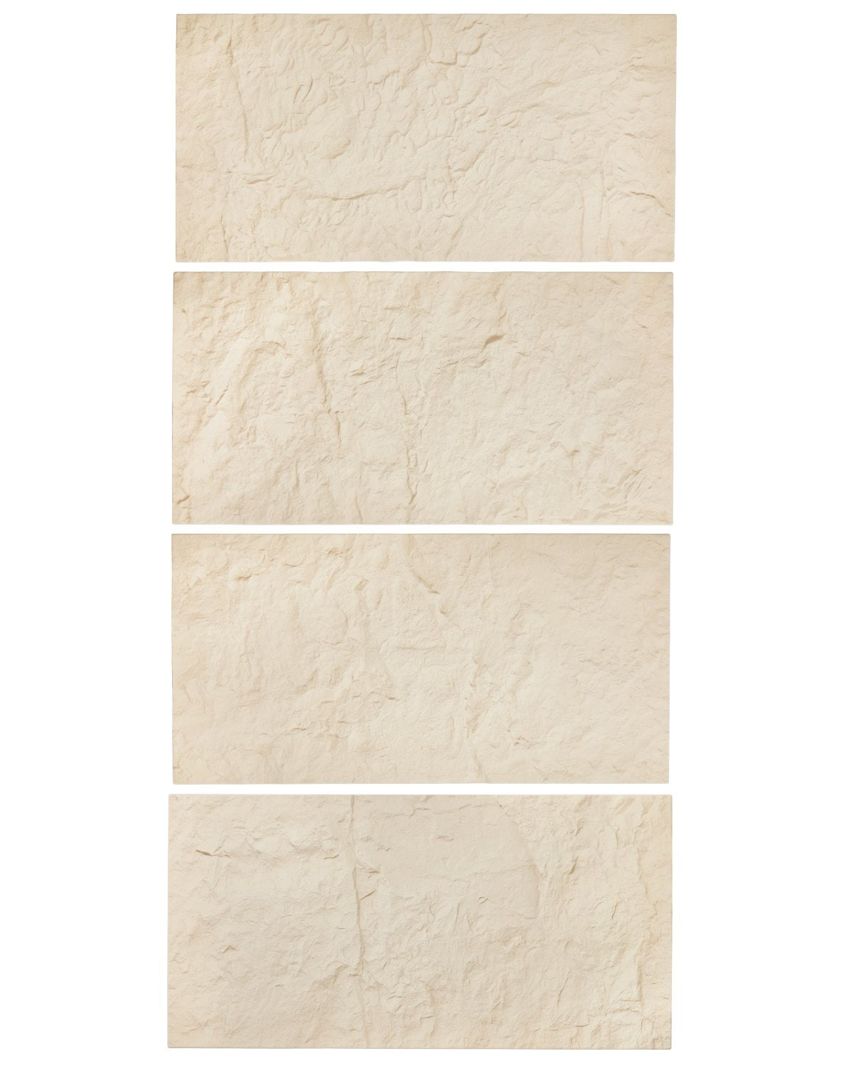 3D Wall Panels 4-pack 48x24'' PU Stone-Look 32 Sq.Ft Coverage Stone Yellow