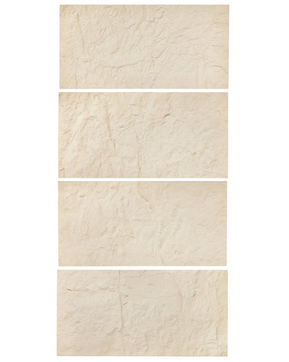 3D Wall Panels 4-pack 48x24'' PU Stone-Look 32 Sq.Ft Coverage Stone Yellow