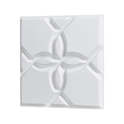 3D Wall Panels 33-pack 11.81x11.81'' PVC 32 Sq.Ft Coverage Floral White