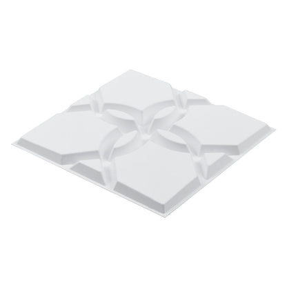 3D Wall Panels 33-pack 11.81x11.81'' PVC 32 Sq.Ft Coverage Floral White