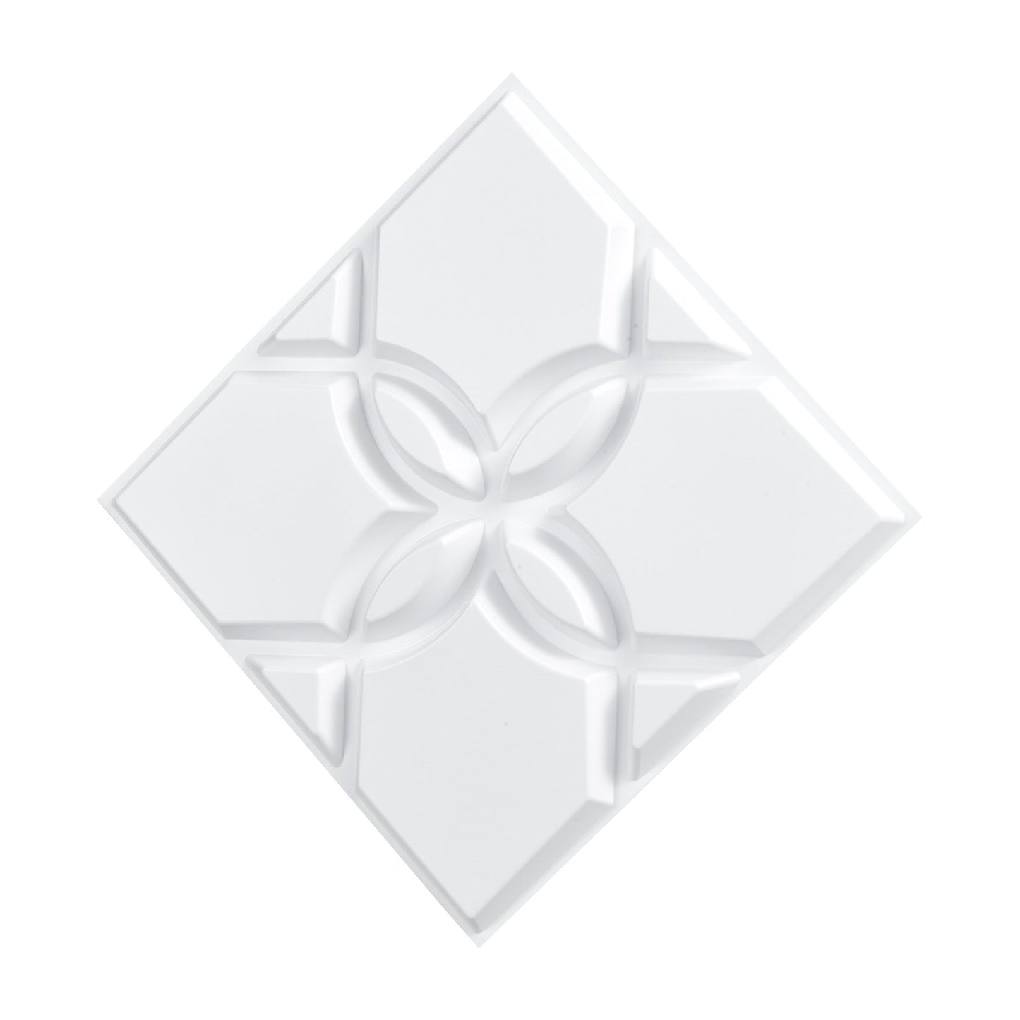 3D Wall Panels 33-pack 11.81x11.81'' PVC 32 Sq.Ft Coverage Floral White