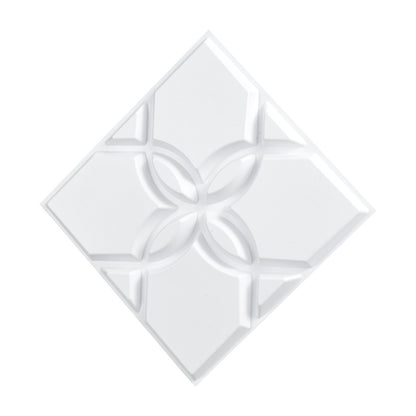 3D Wall Panels 33-pack 11.81x11.81'' PVC 32 Sq.Ft Coverage Floral White