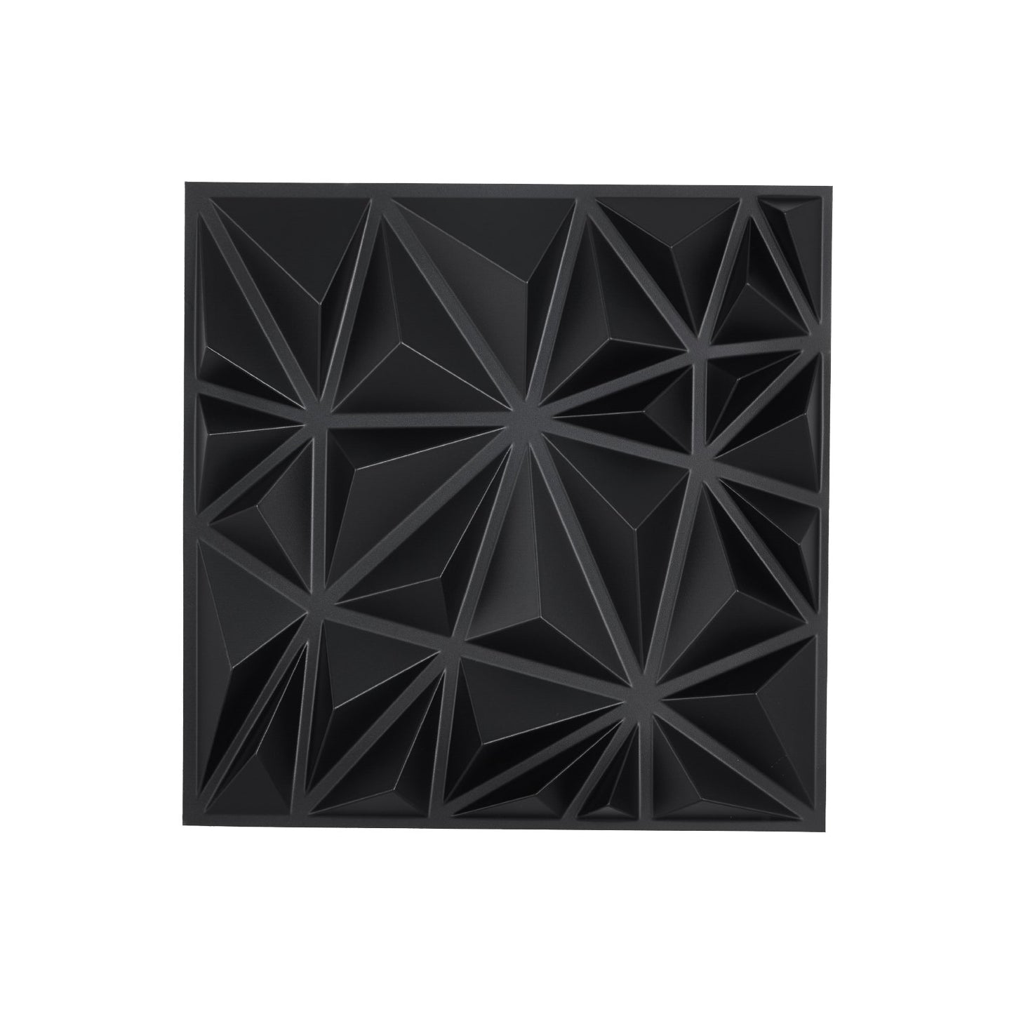 3D Wall Panels 33-pack 11.81x11.81'' PVC 32 Sq.Ft Coverage Diamond Black