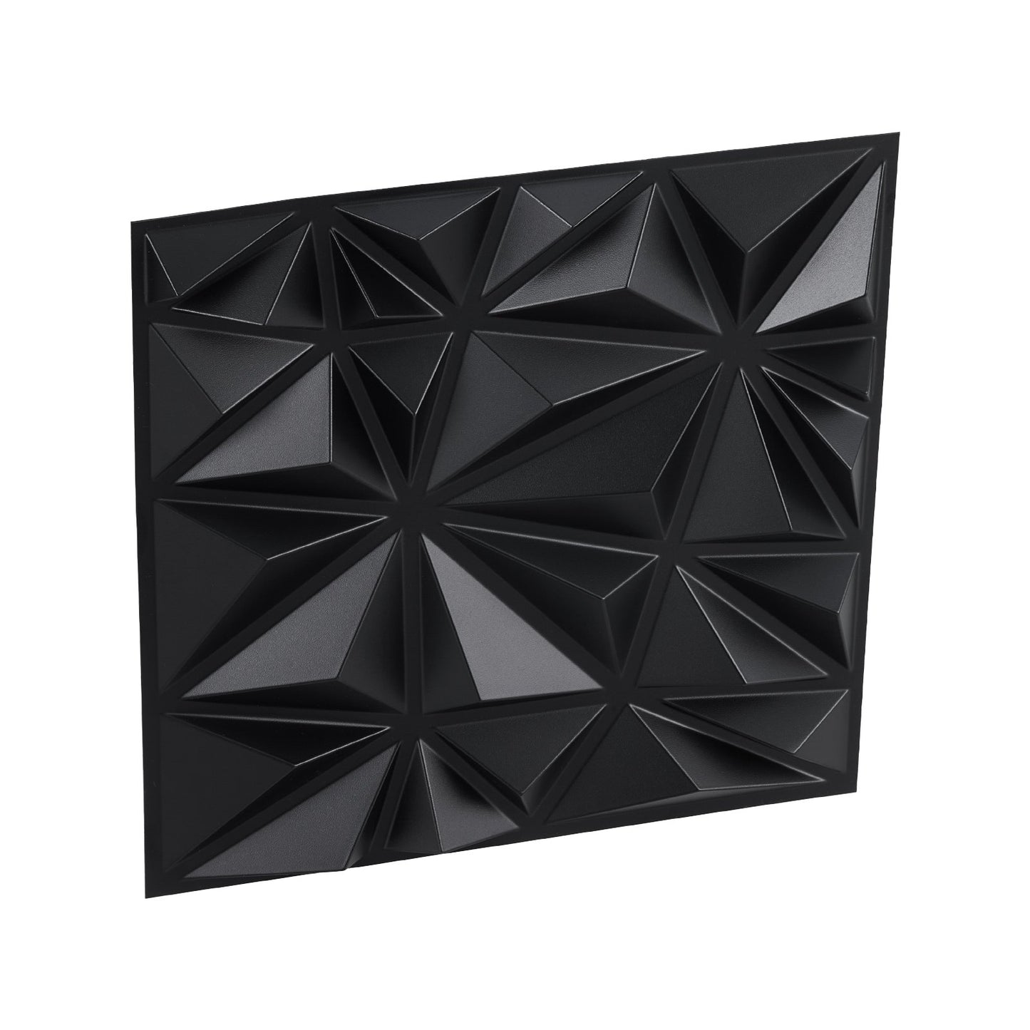 3D Wall Panels 33-pack 11.81x11.81'' PVC 32 Sq.Ft Coverage Diamond Black