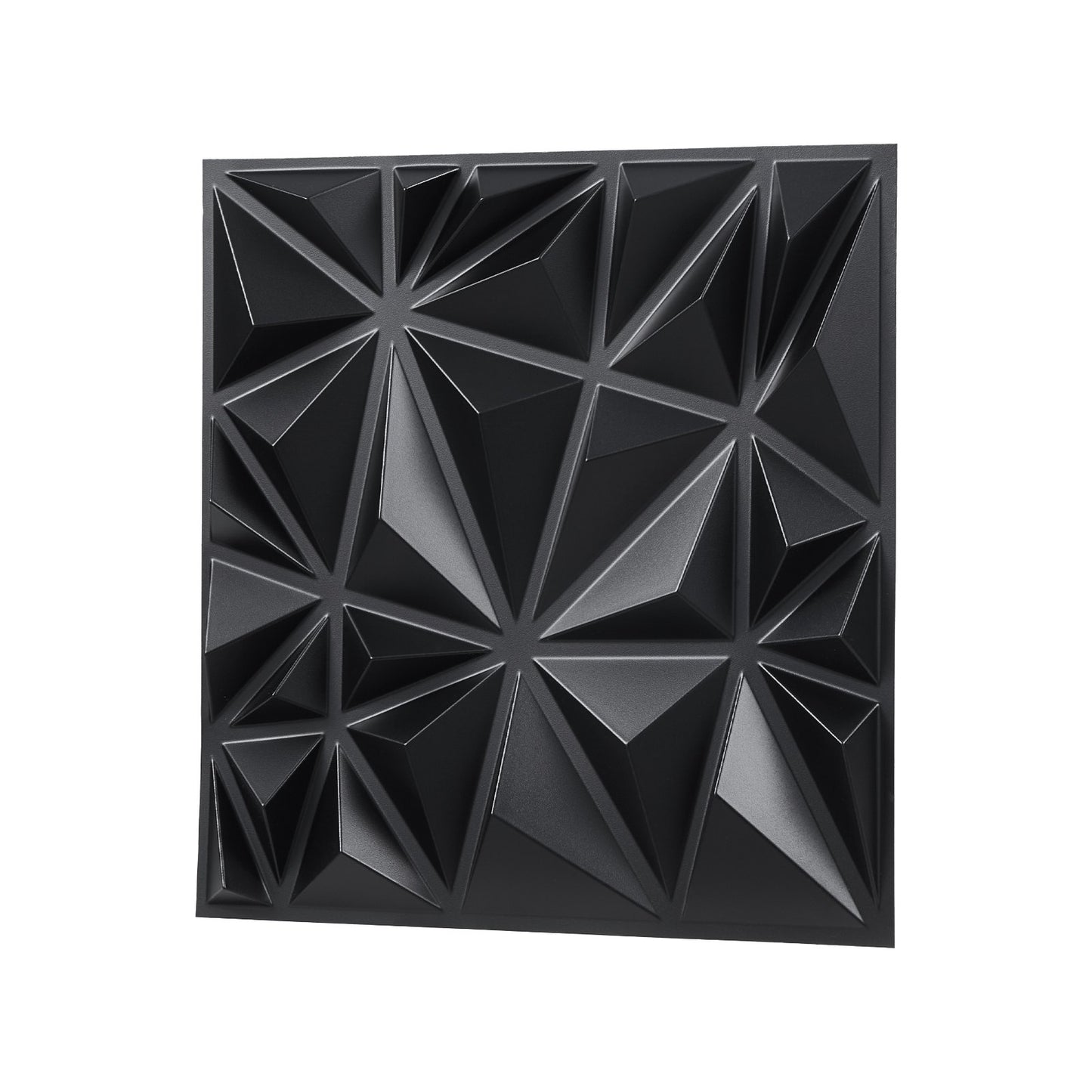 3D Wall Panels 33-pack 11.81x11.81'' PVC 32 Sq.Ft Coverage Diamond Black