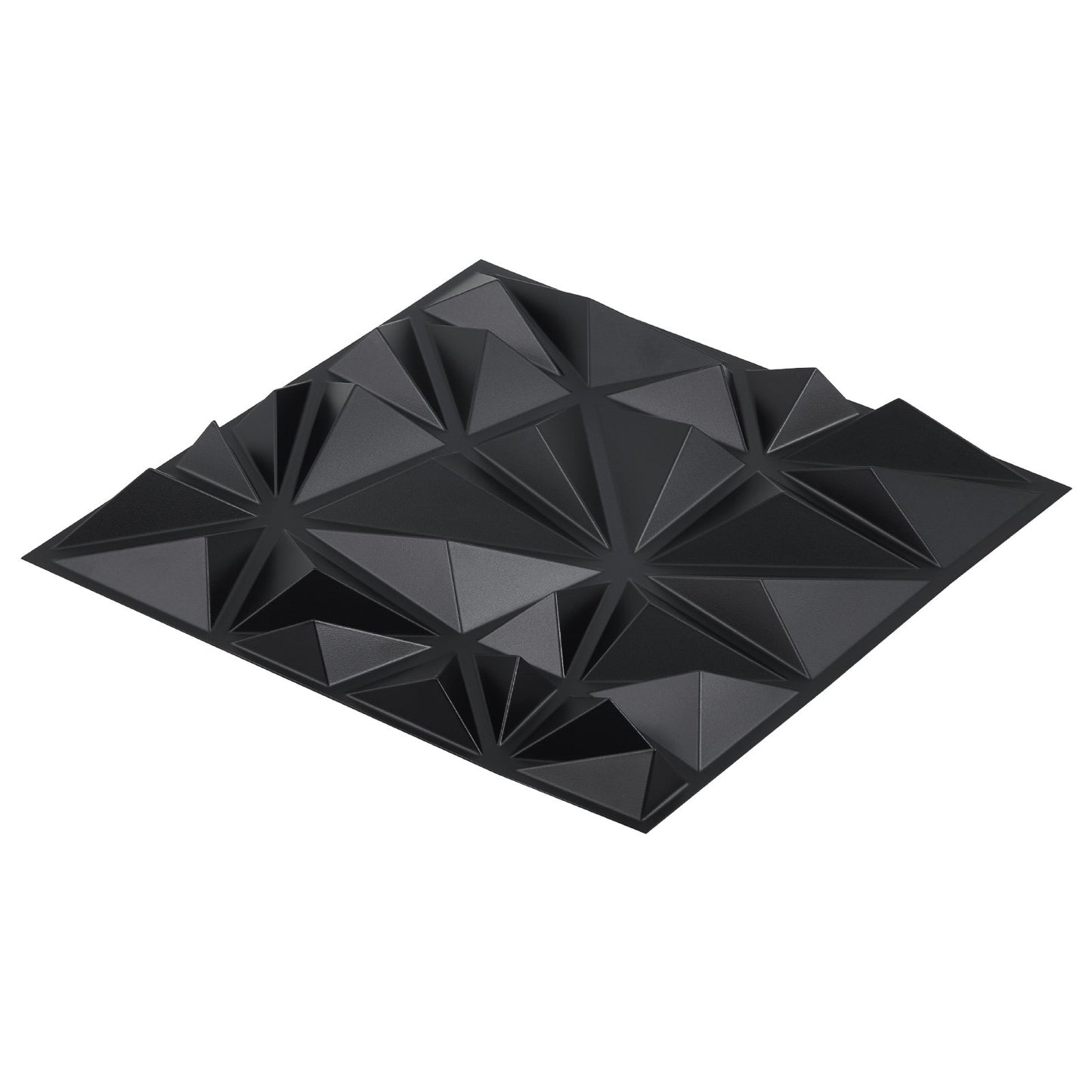 3D Wall Panels 33-pack 11.81x11.81'' PVC 32 Sq.Ft Coverage Diamond Black