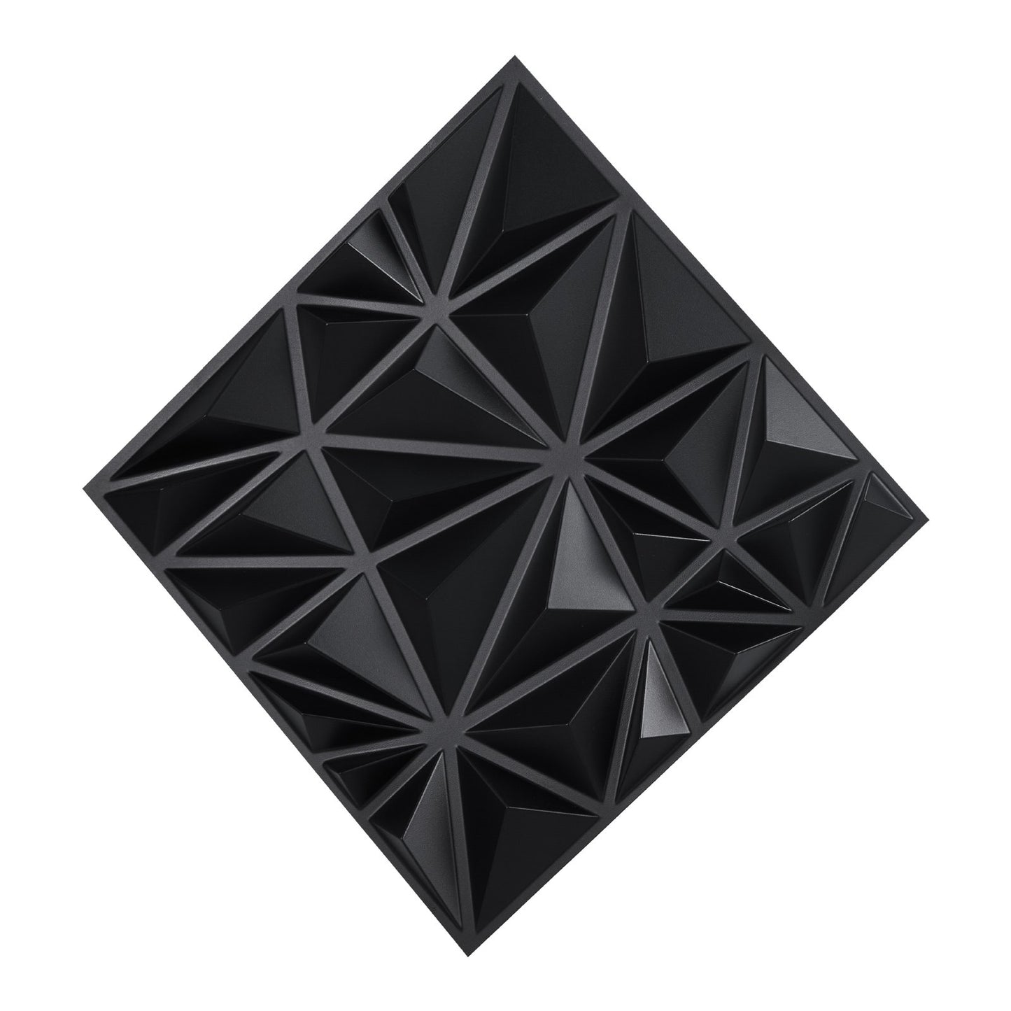 3D Wall Panels 33-pack 11.81x11.81'' PVC 32 Sq.Ft Coverage Diamond Black