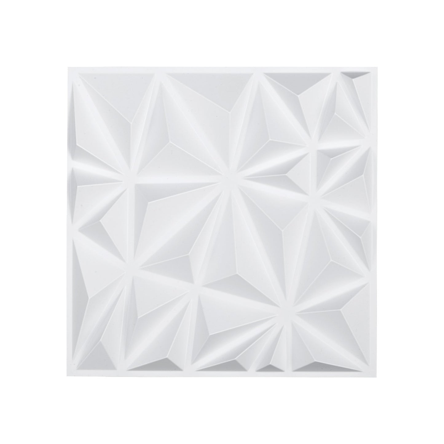 3D Wall Panels 33-pack 11.81x11.81'' PVC 32 Sq.Ft Coverage Diamond White