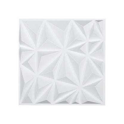 3D Wall Panels 33-pack 11.81x11.81'' PVC 32 Sq.Ft Coverage Diamond White