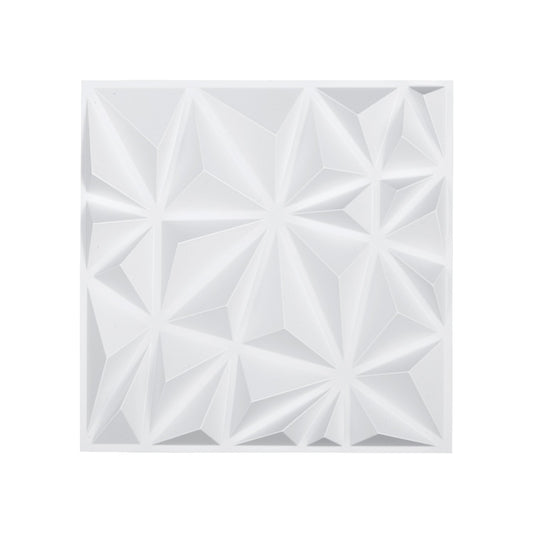 3D Wall Panels 33-pack 11.81x11.81'' PVC 32 Sq.Ft Coverage Diamond White