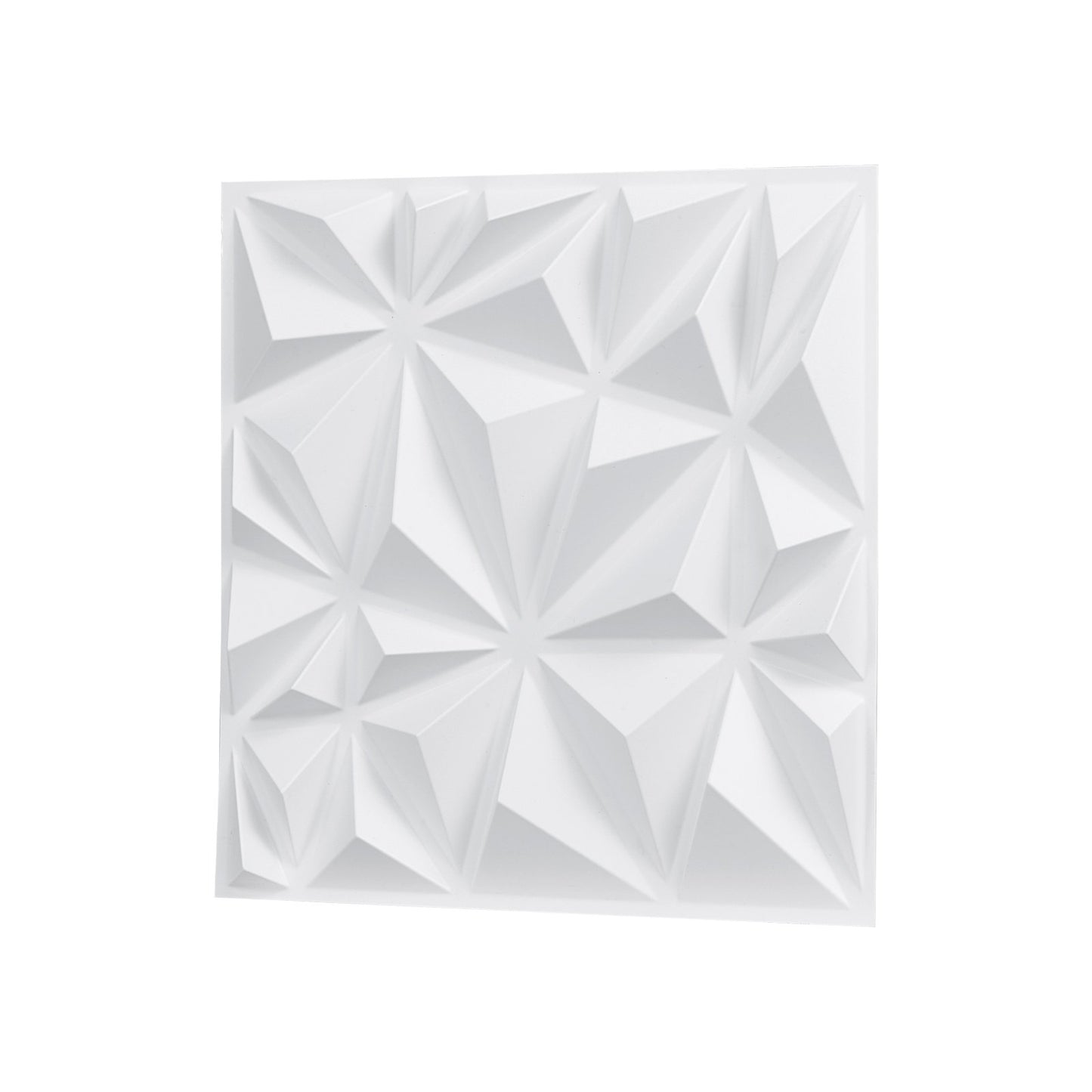 3D Wall Panels 33-pack 11.81x11.81'' PVC 32 Sq.Ft Coverage Diamond White