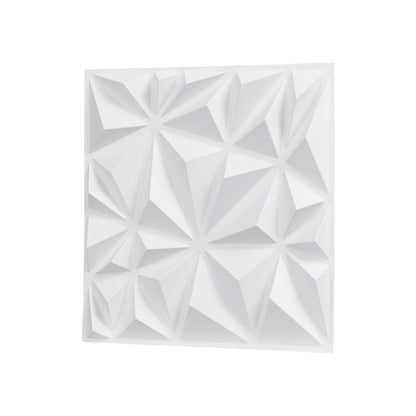 3D Wall Panels 33-pack 11.81x11.81'' PVC 32 Sq.Ft Coverage Diamond White
