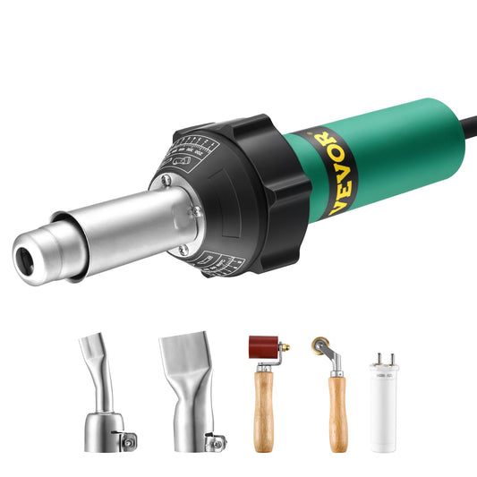 Varmluftsplastsvetsare 1600 W PVC TPO Vinyl Värmepistol Ficklampa & 5 tillbehör