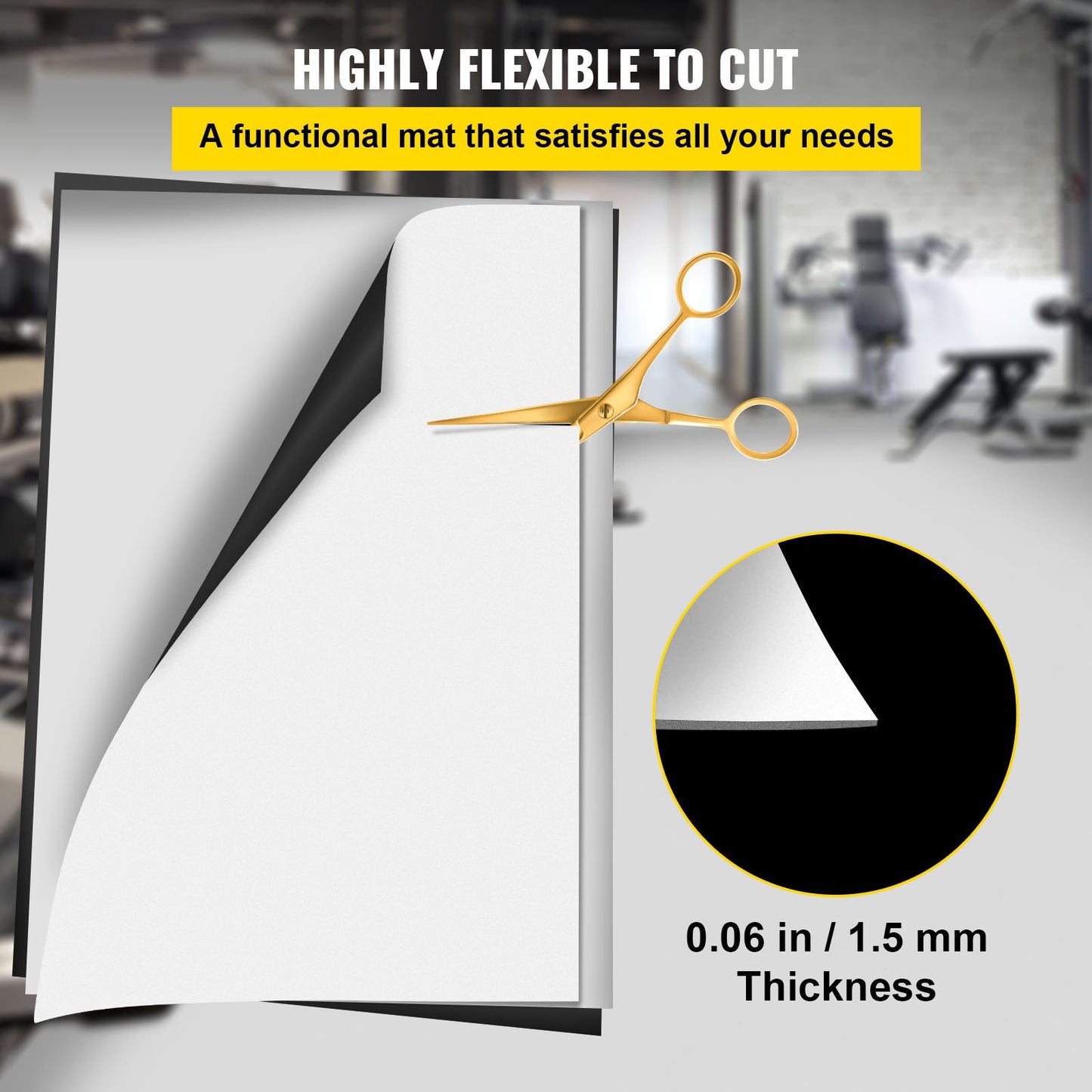 Dance Floor, 6.6 x 23 ft Dance Floor Roll, 0.06 Inch Thick PVC Vinyl Dance Floor, Black/White Reversible Portable Dance Floor, Non-Slip Dance Floors, Ballet Dance Floor for Jazz, Pop, Lyrical Style