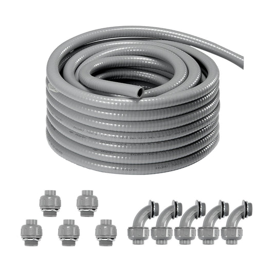 1/2 in flexibel vätsketät elektrisk PVC-ledning 100 fot icke-metallisk