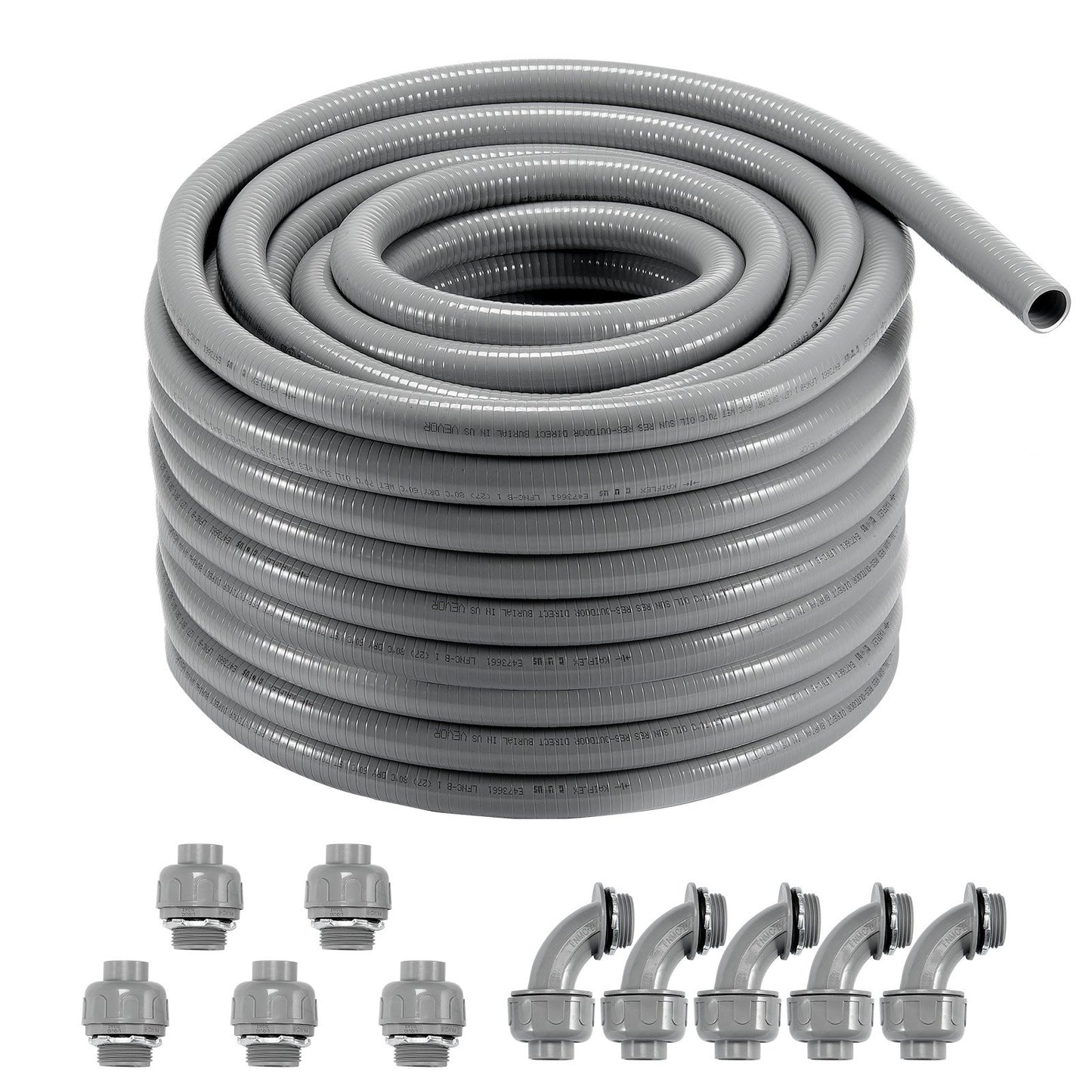1 i flexibel vätsketät elektrisk PVC-ledning 100 fot icke-metallisk IP65
