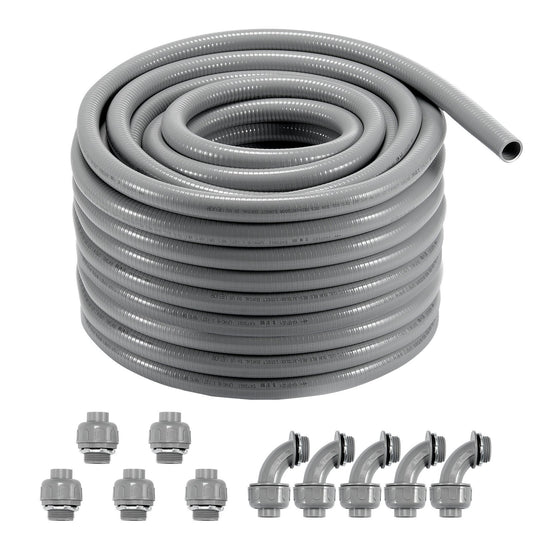 1 i flexibel vätsketät elektrisk PVC-ledning 100 fot icke-metallisk IP65