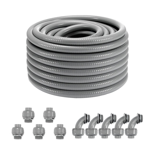 3/4 i flexibel vätsketät elektrisk PVC-ledning 100 fot icke-metallisk